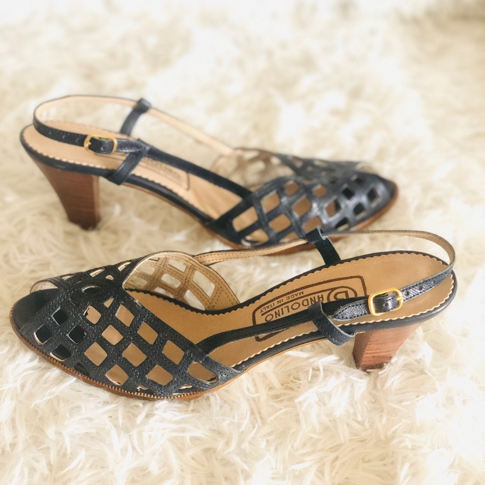 Bandolino || Vintage Blue Kitty Heels